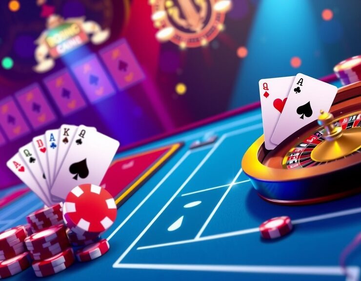 Blackjack hand decision interface showing hit, stand, double, and split options